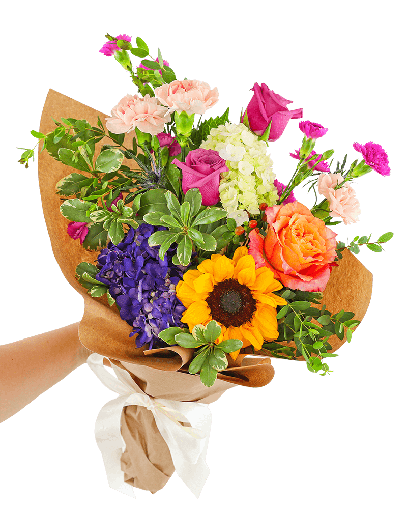 Seasonal Blooms Wrapped Bouquet