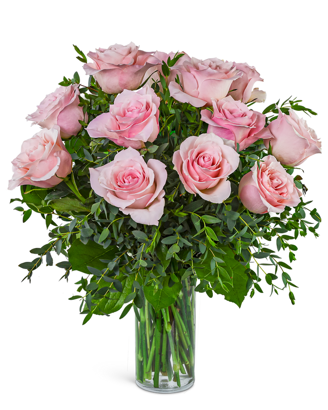 One Dozen Perfectly Pink Roses