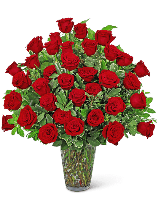 Three Dozen Elegant Red Roses