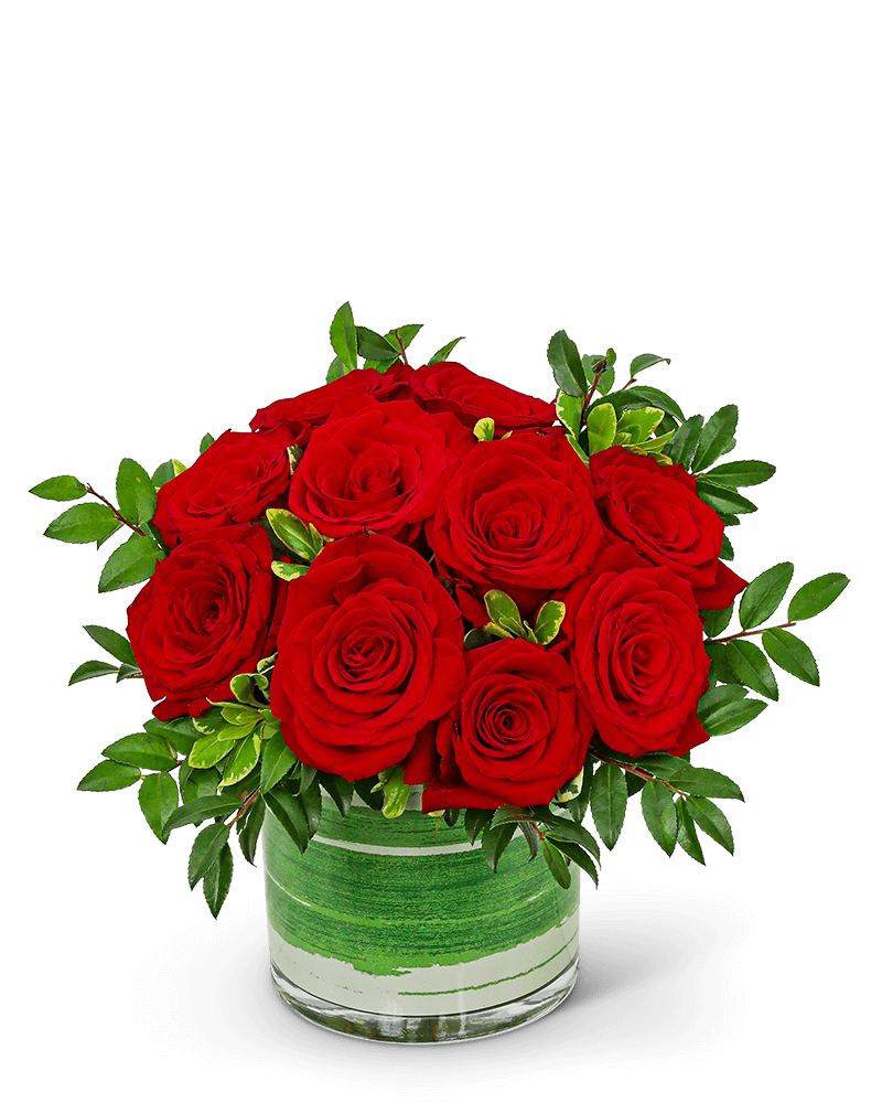 One Dozen Rosy Posy Red Roses