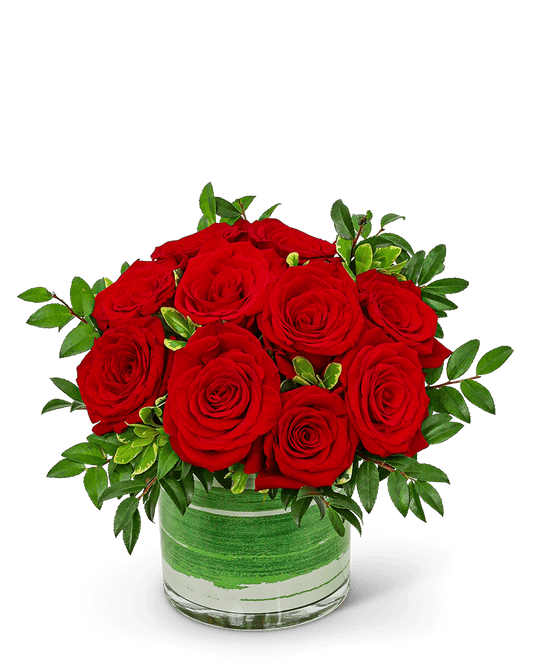 One Dozen Rosy Posy Red Roses