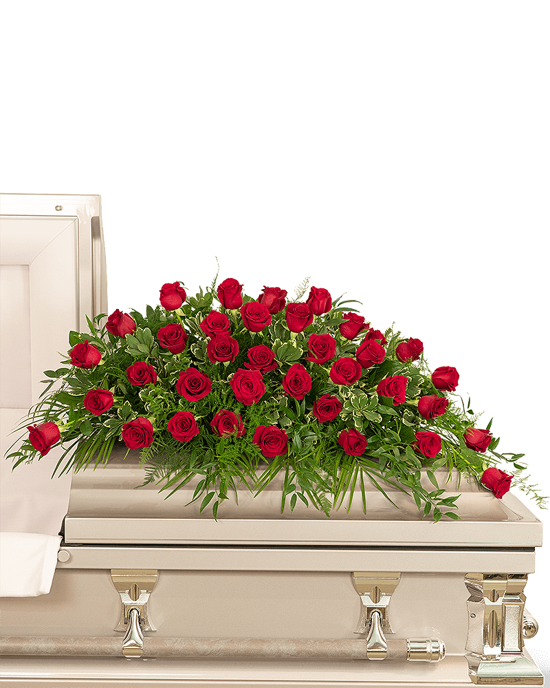36 Red Roses Casket Spray