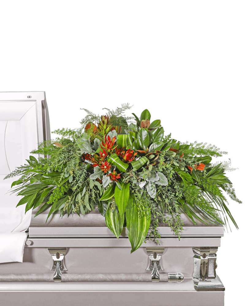 Verdant Farewell Casket Spray