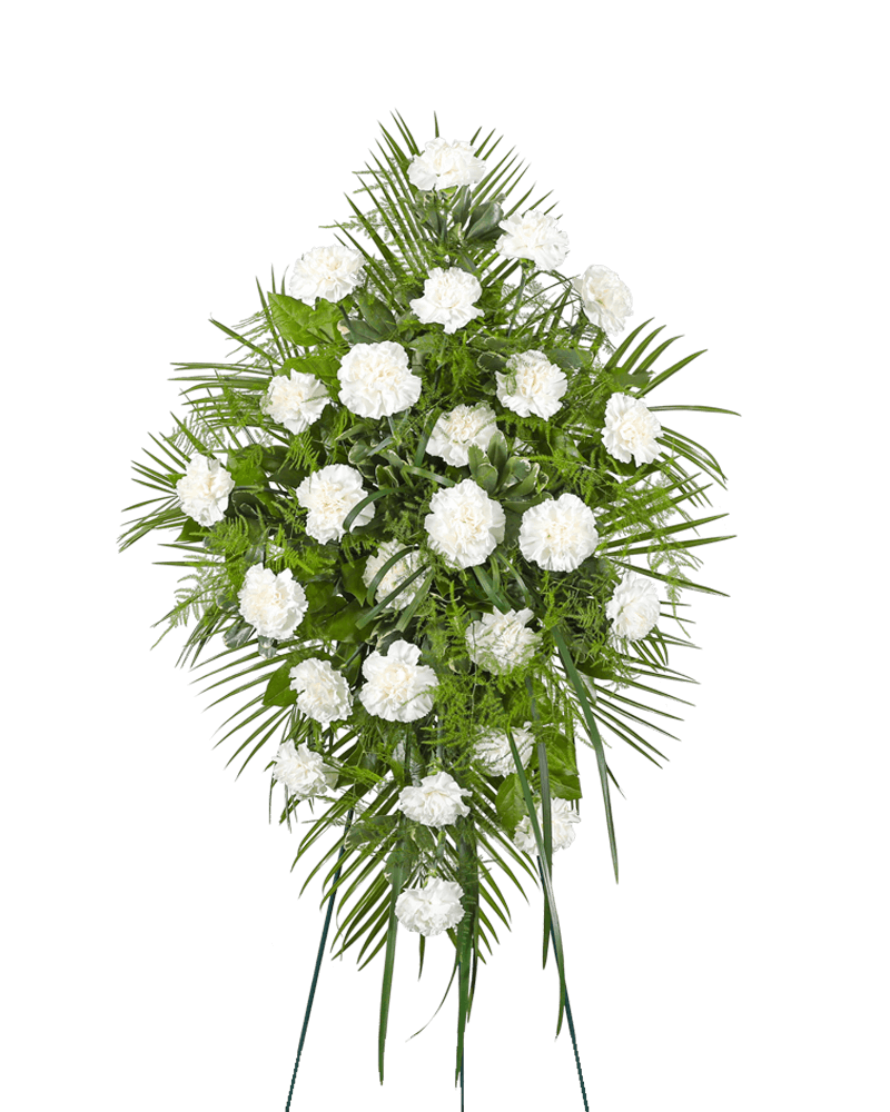 Peaceful in White Standing Spray