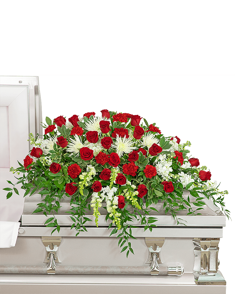 Serene Sanctuary Casket Spray