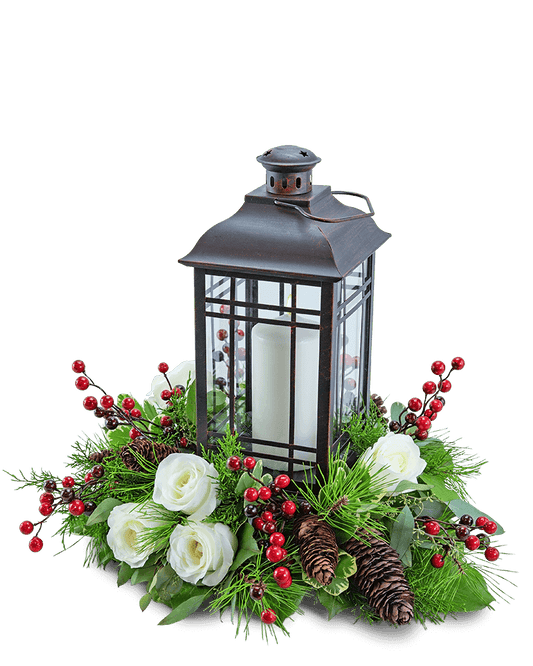 Hollyberry Rose Lantern